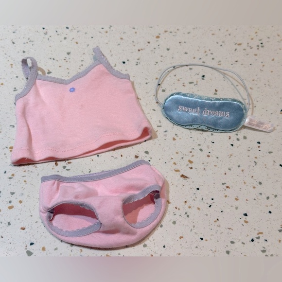 American Girl Doll Pink PJ &‎ Sleep mask Set - Picture 3 of 7